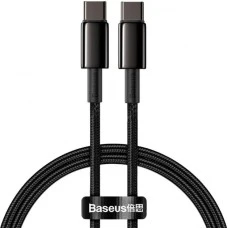 USB-кабель Baseus Tungsten Gold 240W (1m) (Type-C to Type-C) (Чёрный) CAWJ040001