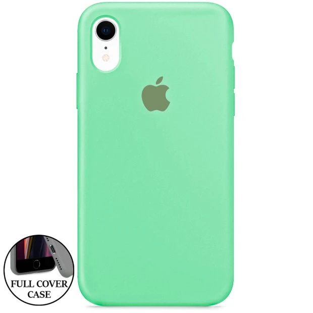 Оригінальний силіконовий чохол круглої форми для Apple iPhone XR (49) Аквамарин