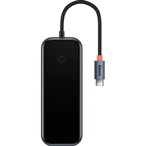 Adapter USB HUB Baseus AcmeJoy WKJZ010613 (Type-C to HDMI / 2USB3.0 / USB2.0 / Type-C / RJ45 / SD) (Gray)