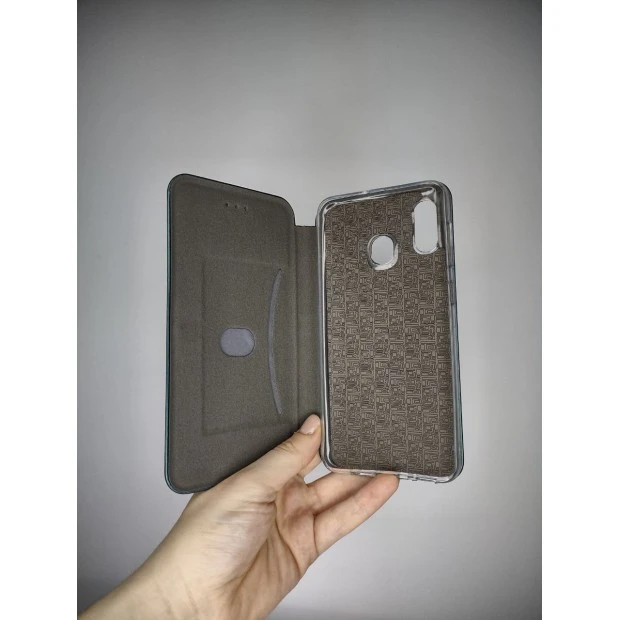 Чехол-книжка Оригинал Samsung Galaxy A20 / A30 (2019) (Тёмно-зелёный)