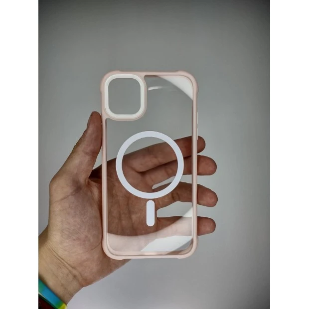 Накладка Totu Clear MagSafe Apple Iphone 11 (Розовый)