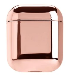 Футляр для наушников Clear Case Apple Airpods Mirror (Rose gold)