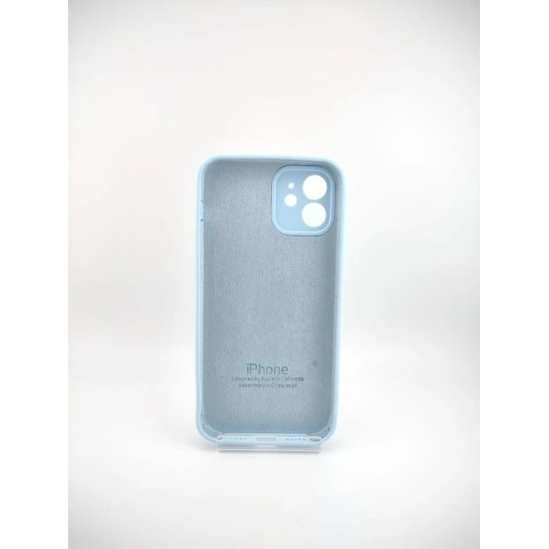 Силіконовий оригінальний чохол RoundCam для Apple iPhone 12 (53), небесно-блакитний.