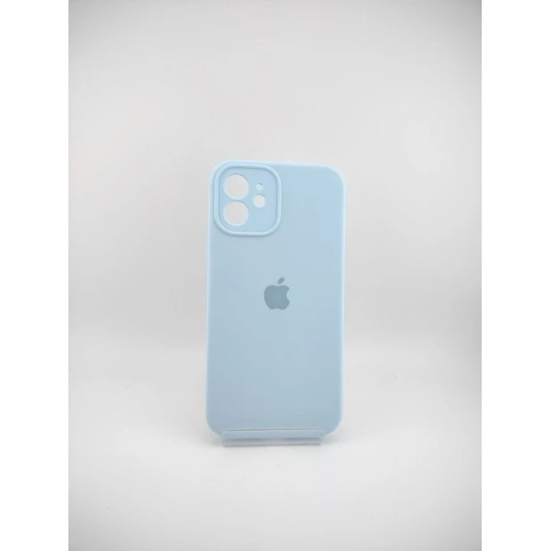 Силіконовий оригінальний чохол RoundCam для Apple iPhone 12 (53), небесно-блакитний.