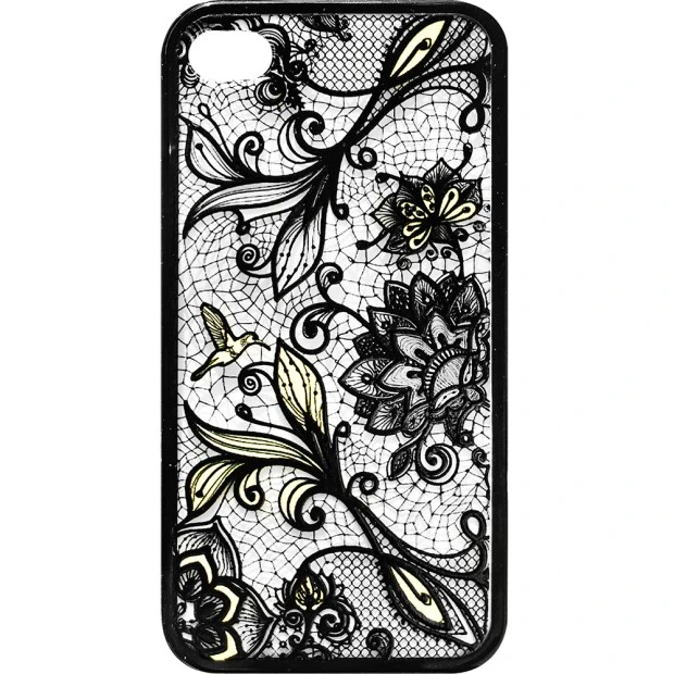 Силиконовый чехол Pattern Apple iPhone 4 / 4s (Чёрный)