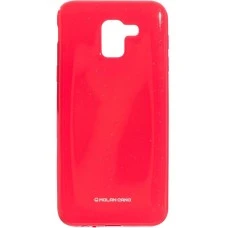 Силиконовый чехол Molan Shining Samsung Galaxy J6 (2018) J600 (Светло-красный)