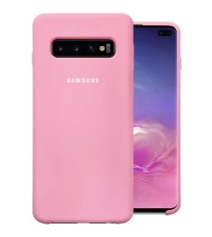 Силикон Original Case Samsung Galaxy S10 Plus (Розовый)