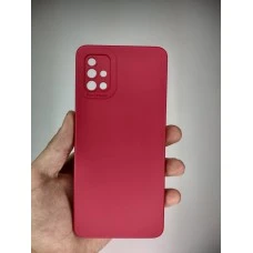 Силікон Original Samsung Galaxy A51 (2021) (ShutCam) (Малиновий)