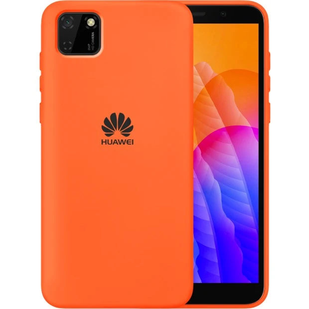 Силіконовий чохол Original 360 Case Logo для Huawei Y5P (Помаранчевий)