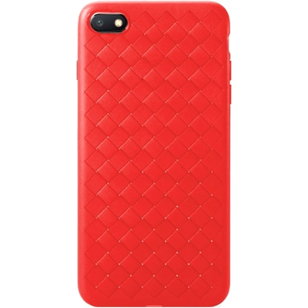 Накладка Weaving Leather Xiaomi Redmi 6A (красный)