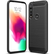Силикон Polished Carbon Motorola Moto G8 Plus (Чёрный)