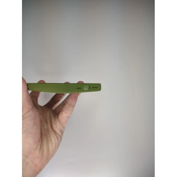Силіконовий оригінальний чохол RoundCam для Apple iPhone 13 (46) темно-зелений.