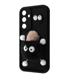 Чохол Pretty Things Case Samsung Galaxy A35 (Чорний / Пухнастий Чорний)