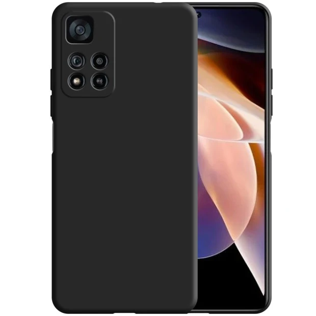 Силіконовий оригінальний чохол 360 для Xiaomi Redmi Note 11 Pro (ShutCam) (Чорний)