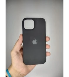 Силіконовий оригінальний круглий чохол для Apple iPhone 15 (07) чорний