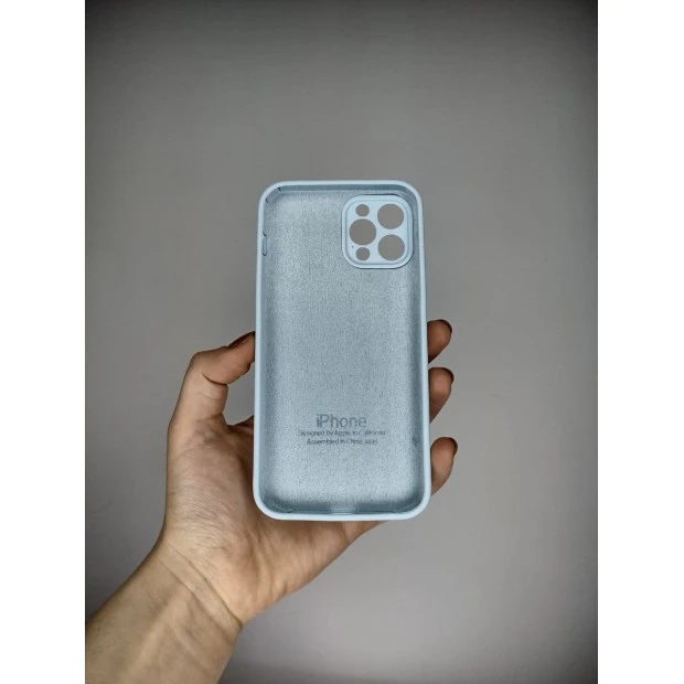 Силіконовий оригінальний чохол RoundCam для Apple iPhone 12 Pro (53) Небесно-блакитний.