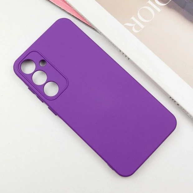 Чохол силіконовий Original Samsung Galaxy S24 FE (ShutCam) (Бузковий)
