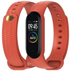 Ремешок Hexagonal Style Xiaomi Mi Band 3 / Mi Band 4 (Оранжевый)