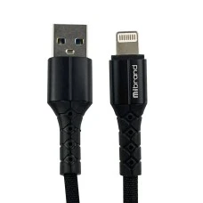 USB-кабель Mibrand Mi-32 Nylon 50cm (Lightning) (Чёрный)