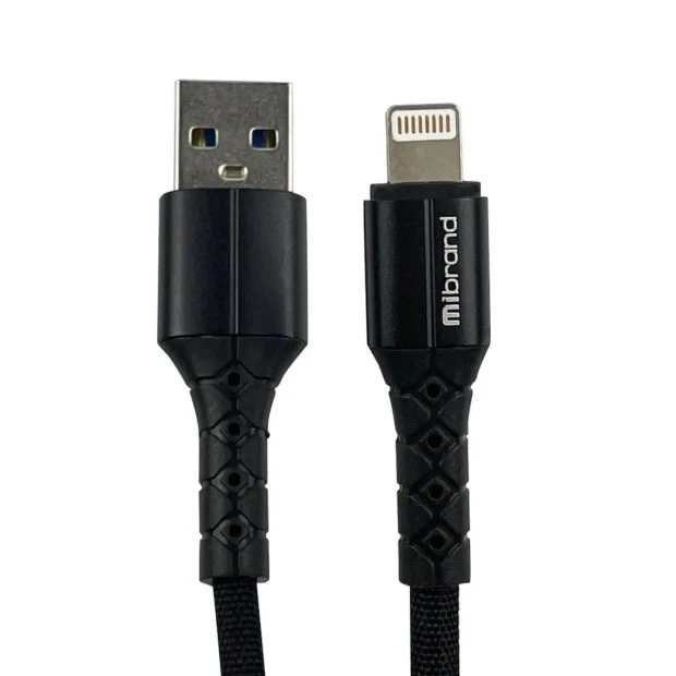 USB-кабель Mibrand Mi-32 Nylon 50cm (Lightning) (Чёрный)