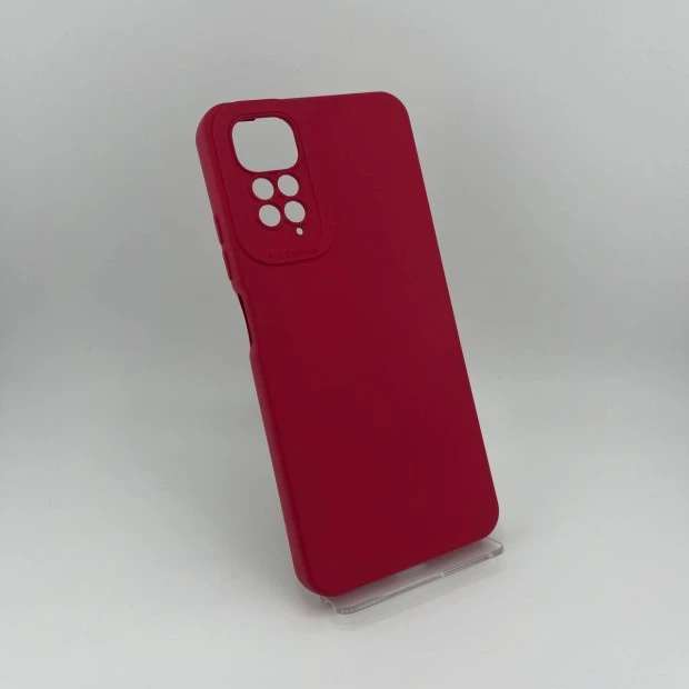 Силіконовий чохол Original Xiaomi Redmi Note 11  /  Note 11S (ShutCam) (Вишневий)