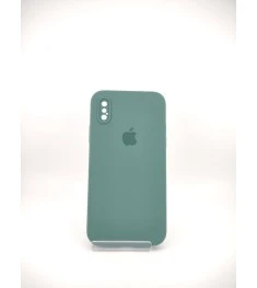 Силикон Original Square RoundCam Case Apple iPhone X / XS (55) Blackish Green