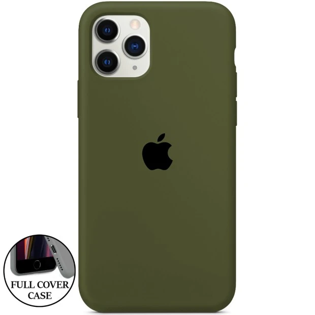 Силіконовий оригінальний чохол для Apple iPhone 11 Pro (46) глибокий зелений