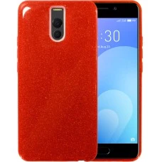 Силикон Glitter Meizu M6 Note (Красный)