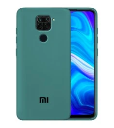 Силикон Original 360 Case Logo Xiaomi Redmi Note 9 (Тёмно-зелёный)