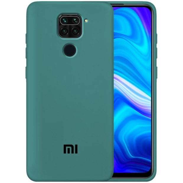 Силикон Original Case Xiaomi Redmi Note 9 (Тёмно-зелёный)