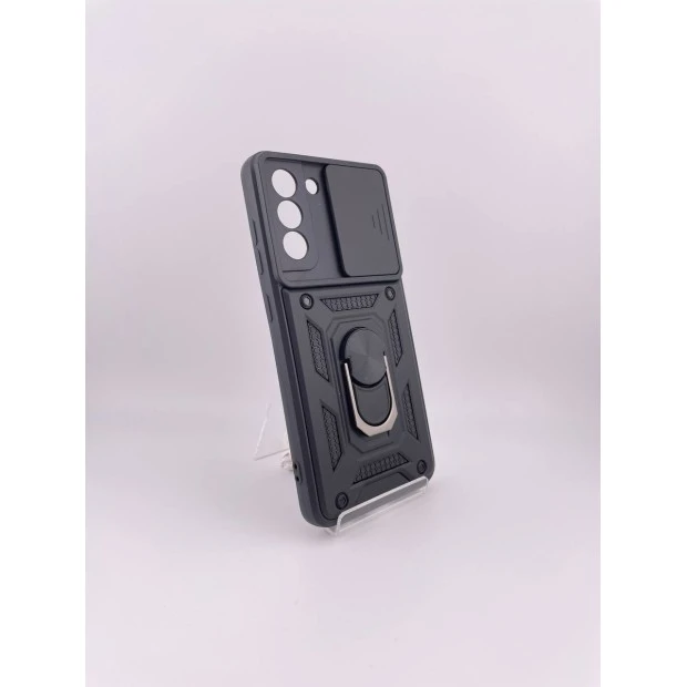 Чохол-бронь Ring Serge Armor Case для Samsung Galaxy S21 FE (ShutCam) (Чорний)