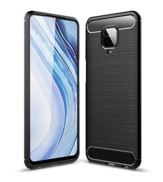 Силикон Polished Carbon Xiaomi Redmi Note 9S / Note 9 Pro / Note 9 Pro Max (Чёрн..