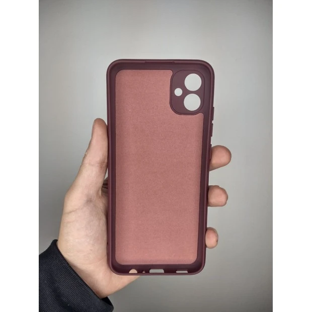 Силіконовий оригінальний 360 чохол для Samsung Galaxy A04E (2022) (ShutCam) (Бордовий)