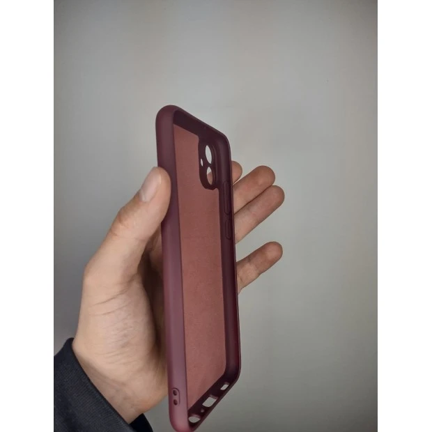 Силіконовий оригінальний 360 чохол для Samsung Galaxy A04E (2022) (ShutCam) (Бордовий)