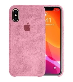 Чехол Alcantara Cover Apple iPhone X / XS (Пыльная Роза)