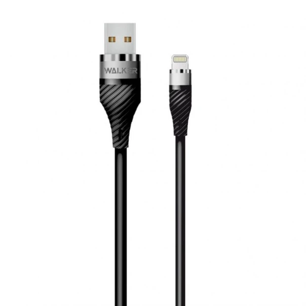 USB-кабель Walker C735 (1м) (Lightning) (Чорний)