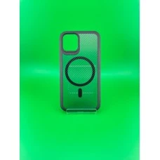 Силіконовий чохол iPaky Carbon Clear з MagSafe для iPhone 11 Pro (Чорний)