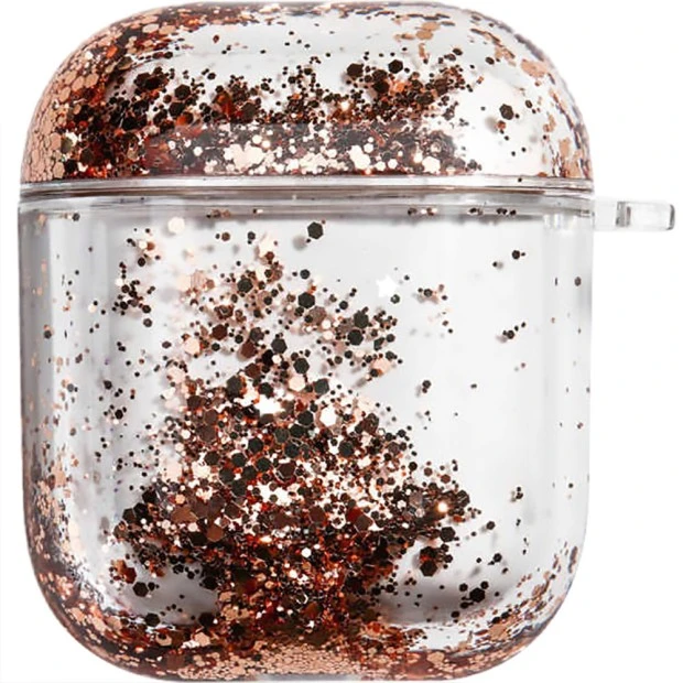 Чехол для наушников Apple AirPods Sequins (Светло-розовый)