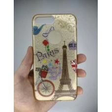 Силіконовий чохол Glitter для Apple iPhone 7 Plus  /  8 Plus (Paris 02)