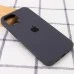 Силіконовий оригінальний круглий чохол для Apple iPhone 15 (19), темно-сірий.