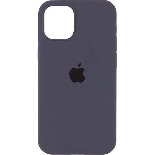 Силіконовий оригінальний круглий чохол для Apple iPhone 15 (19), темно-сірий.