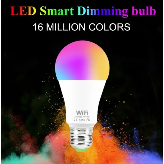Светодиодная умная лампа Tuya E27 LED RGB Wi-Fi Bluetooth