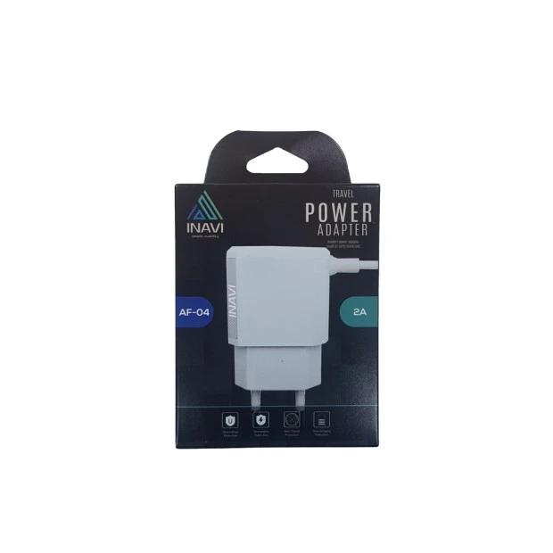 СЗУ-адаптер iNavi MicroUSB-кабель + 2USB / 2A (AF-04) (серебрянный)