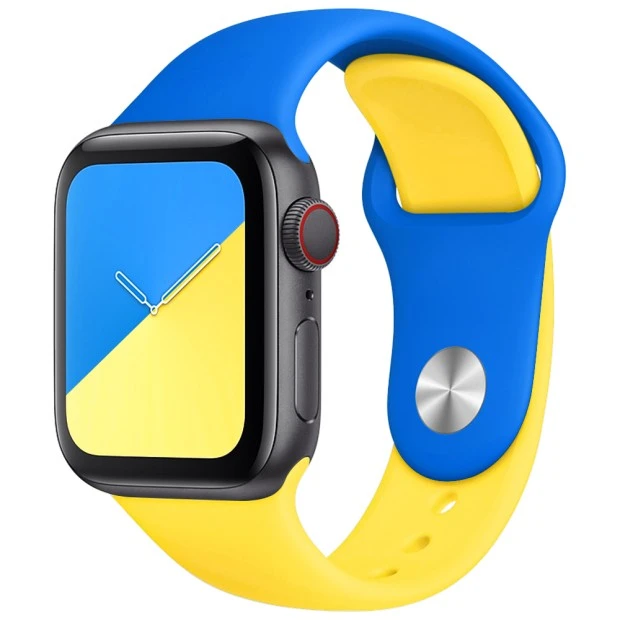Ремешок Apple Watch Silicone 38 / 40mm (UA Flag)