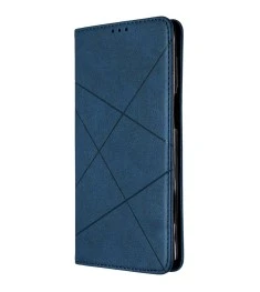 Чехол-книжка Leather Book Huawei P Smart (2021) (Тёмно-синий)