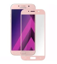 Защитное стекло 3D Samsung Galaxy A3 (2017) A320 Rose Gold