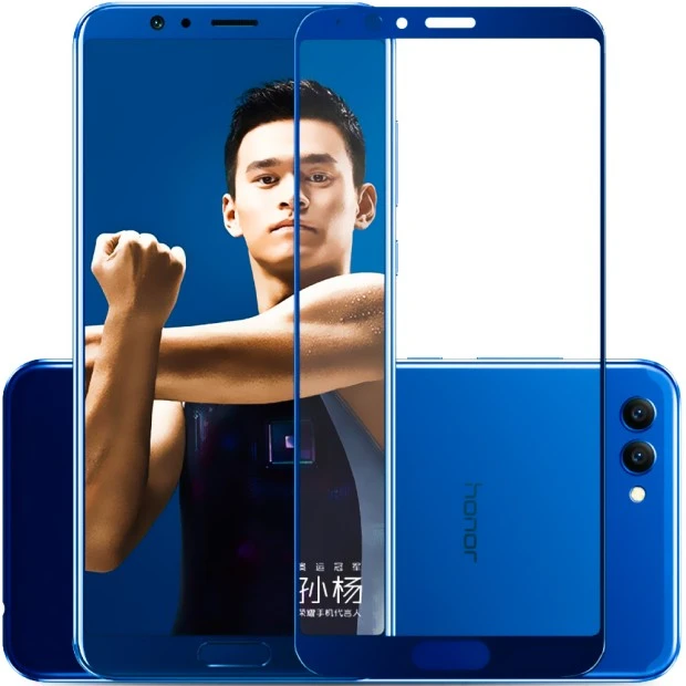 Захисне скло 5D Standard Huawei Honor V10 Синє