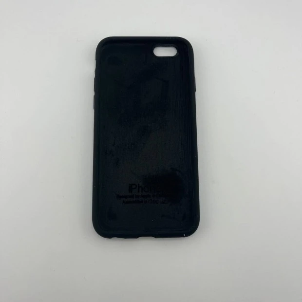 Оригінальний круглий силіконовий чохол Apple для iPhone 6  /  6s (07) Чорний