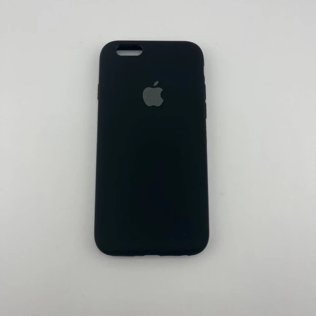 Оригінальний круглий силіконовий чохол Apple для iPhone 6  /  6s (07) Чорний