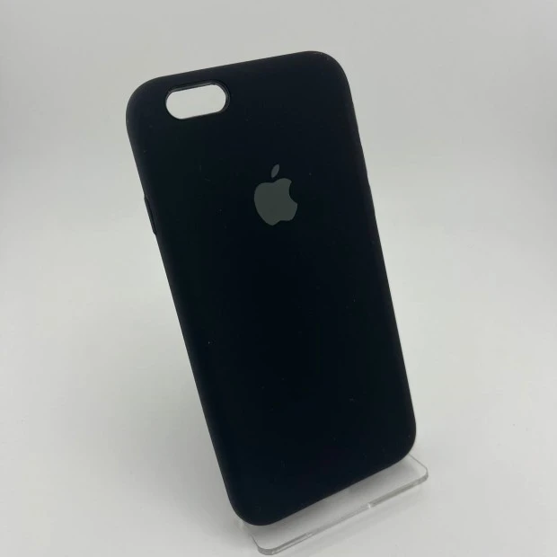 Оригінальний круглий силіконовий чохол Apple для iPhone 6  /  6s (07) Чорний